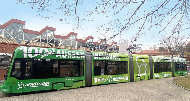 Straßenbahn-Werbung